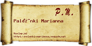 Palánki Marianna névjegykártya